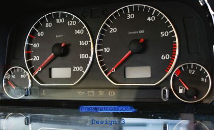 Рингове за табло за VW Golf 3 / Vento / Polo / Seat Ibiza (1993-1999) - хром - View 3