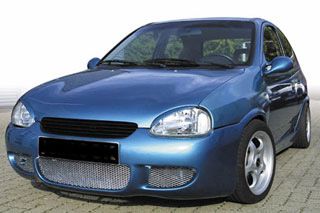Решетка без емблема OPEL CORSA B (97-01) - черна - View 2