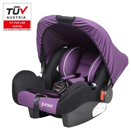 Бебешко столче за кола с дръжка Junior - Bambini - лилав цвят