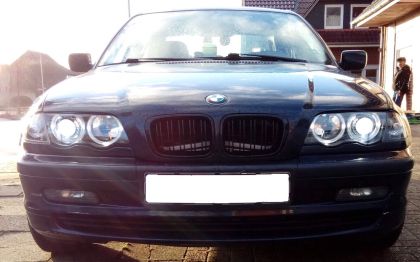 Решетки - бъбреци за BMW E46 седан, комби (1998-2001) и Компакт (2001-2005) - черен гланц Piano Desi - View 2