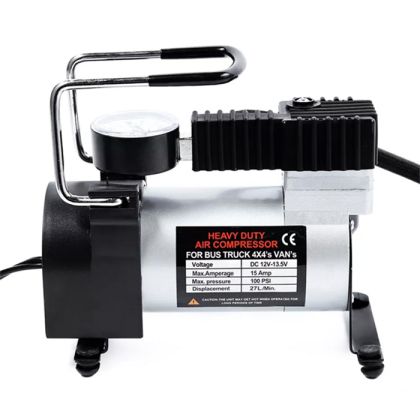 Компресор за гуми 12V, 120W с манометър, с букса за запалка - View 2