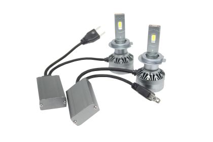 Лед крушки - Led система H7 модел A60 за фарове - 155 000 Лукса 55W - Canbus 4300K - 1500% повече св - View 3