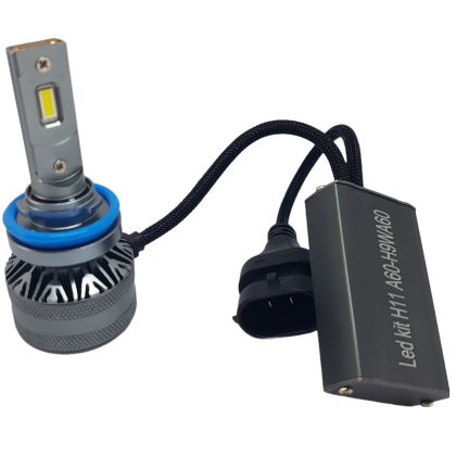 Лед крушки - Led система H8 / H9 / H11 модел A60 за фарове - 155 000 Лукса 55W - Canbus 6000K - 1500 - View 3