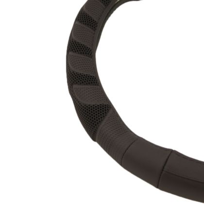 Кожен калъф за волан 38см - Comfort - черен цвят - View 3