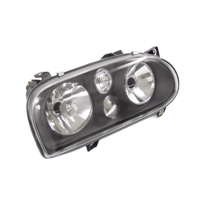 Фарове за VW Golf 3 - R32 с рефлектори MK4 дизайн, черни - View 2