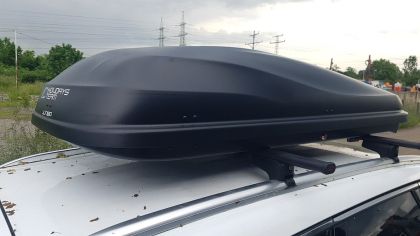 Автобокс Junior Altro 200x90x41cm с 70 mm крепежи, с двустранно отваряне с ключ, 500 литра - черен - View 2