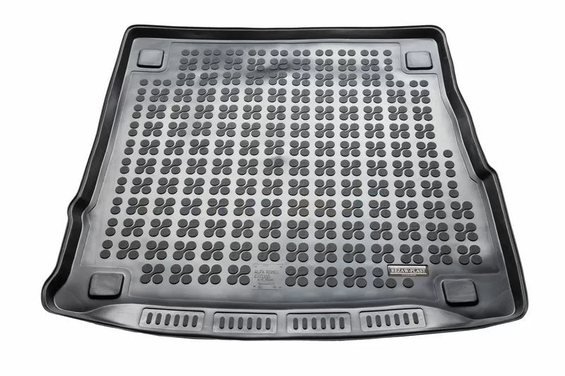 Гумена стелка за багажник за Alfa Romeo Stelvio (2017+) - Със субуфер в багажника - Rezaw Plast