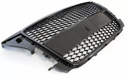 Решетка с поставка за емблема за Audi A3 (2008-2013) - RS-Look Черна-gloss