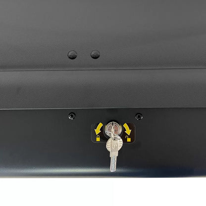 Автобокс Junior Xtreme 2 195x78x39cm с 85 mm крепежи,с двустранно отваряне с ключ, 450 литра - черен