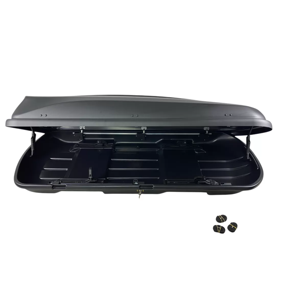 Автобокс Junior Xtreme 2 195x78x39cm с 85 mm крепежи,с двустранно отваряне с ключ, 450 литра - черен