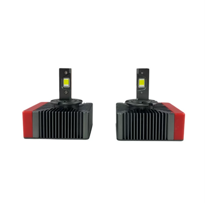 Лед крушки - Led система D5S за подмяна на фабричен ксенон - 20000 Лумена 40W - Canbus 6000K - 300% повече светлина