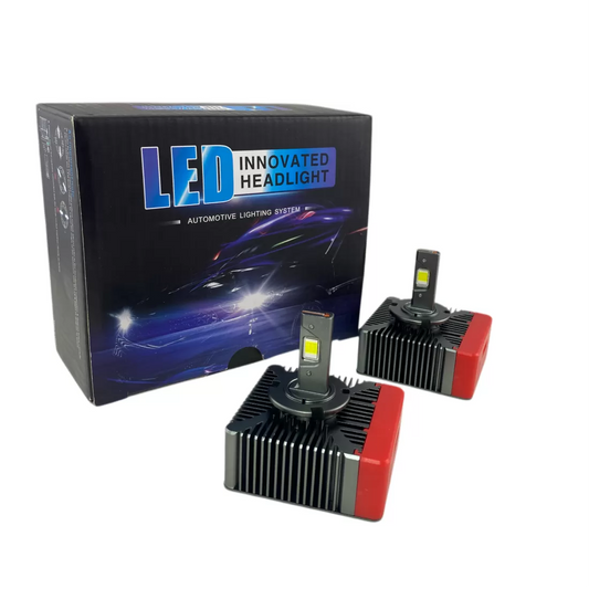 Лед крушки - Led система D5S за подмяна на фабричен ксенон - 20000 Лумена 40W - Canbus 6000K - 300% повече светлина