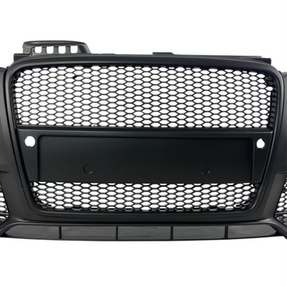 Предна броня за Audi A4 B7 8E (2004-2008) - S-Line Design с черна решетка с отвори за парктроник