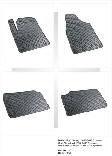 Гумени стелки за FORD Galaxy (1995-2006) / VW Sharan / SEAT Alhambra (1995-2010) - View 2
