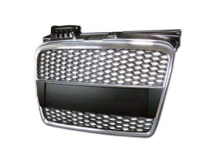 Решетка без емблема за Audi A4 B7 (2004-2007) -  RS Look с хром рамка - View 2