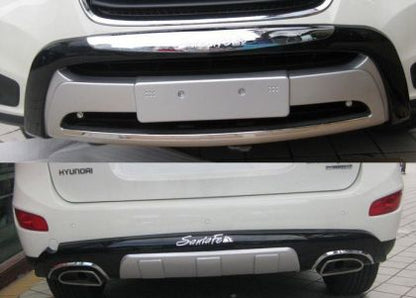 Преден и заден ролбар за Hyundai Santa Fe (2010-2012) - Силвър - View 2