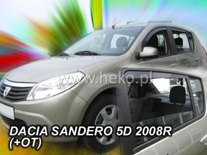 Ветробрани за DACIA SANDERO / STEPWAY I (2008-2012) 5 врати - 4бр. предни и задни - View 2