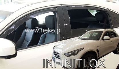Ветробрани за INFINITI FX/QX (2008+) 5 врати - 4бр. предни и задни - View 2