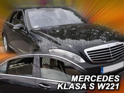 Ветробрани за MERCEDES S-Class W221 (2005-2013) Sedan (къса база) - 4бр. предни и задни - View 2