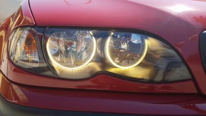 Ангелски Очи диодни за BMW E36 / E38 / E39 с 60 диода - Жълт цвят - View 2