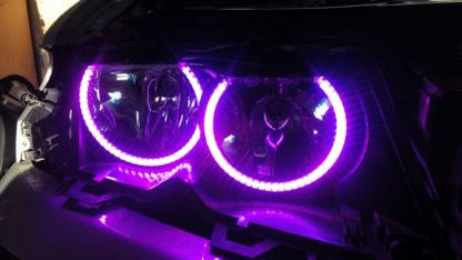 RGB Диодни Ангелски Очи с матирано покритие за BMW E36 / E38 / E39 - с дистанционно сменяне на цвето - View 3