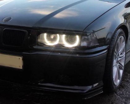 Ангелски Очи диодни за BMW E36 / E38 / E39 с 60 диода - Бял цвят - View 2