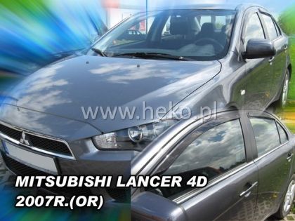 Ветробрани за MITSUBISHI LANCER (2007+)OR 4/ 5 врати - 4бр. предни и задни лепящи - View 2