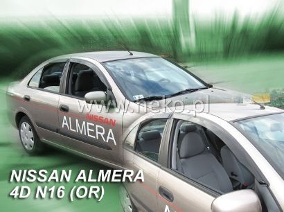 Ветробрани за NISSAN ALMERA N16 (2000-2005) sedan 4 врати - 4бр. предни и задни - лепящи - View 2
