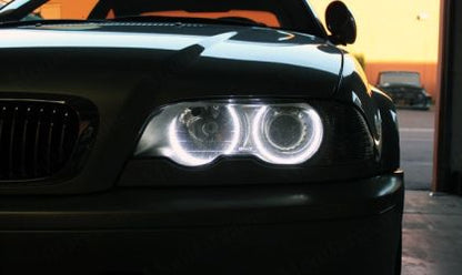 Ангелски Очи Диодни за BMW E46 седан, комби (1998-2005) / купе (1998-2003) с 60 диода - Бял цвят - View 3