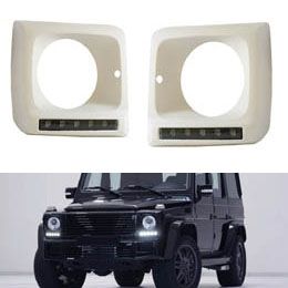 Дневни светлини за Mercedes W461 / W463 G-CLASS (1989-2010)  - сиви с опушени дневни светлини - View 2