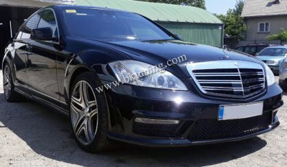 Предна броня за Mercedes W221 S-Class (2005-2011) - AMG Дизайн с LED - View 2