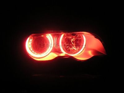 Ангелски Очи CCFL за BMW E46 седан, комби (1998-2005) / купе (1998-2003) - Червен цвят - View 2