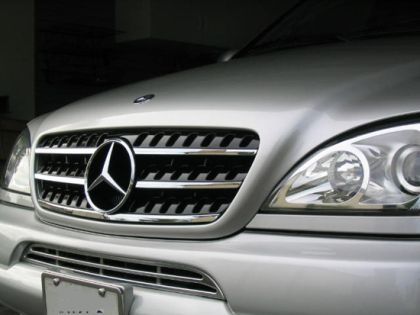 Решетка за Mercedes ML W163 (W164 дизайн) (1998-2005) - черна с хромлайсни - View 2