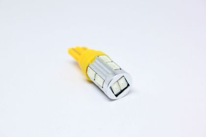 Лед крушки тип T10 5W с 10 SMD 5630 диода - Жълт цвят - View 2
