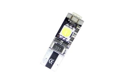 Лед крушки тип T10 с 3 SMD диода - Canbus 5000K