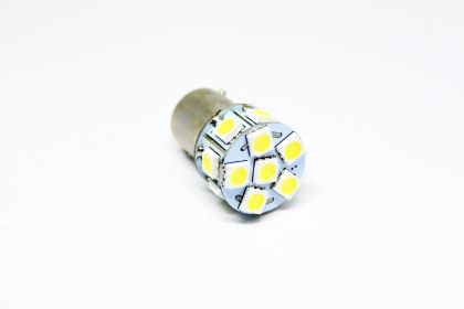 Диодна крушка тип BA15S с 13 SMD диода единична светлина Бяла - View 2