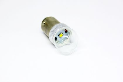 Диодна крушка BA15S с 5W CREE диод в стъклен балон двойна светлина Бял - View 2
