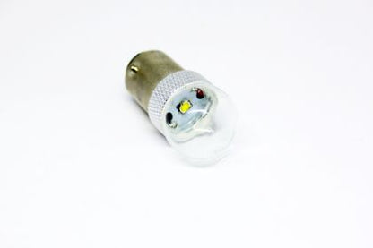 Диодна крушка BA15S с 5W CREE диод в стъклен балон единична светлина Жълт - View 2