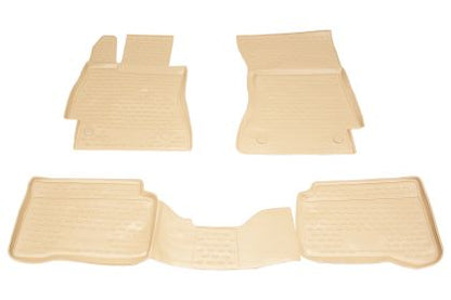 3D Гумени стелки за MERCEDES S-Class W221 (2005-2013) - бежови 4pcs.