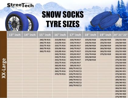 Текстилни вериги за сняг Streetech Pro Series - бял цвят - размер XXL - 2бр. - View 3