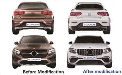 Body Kit - AMG Пакет за Mercedes GLC Coupe C253  (2015-2019) - AMG C63 Design - View 2