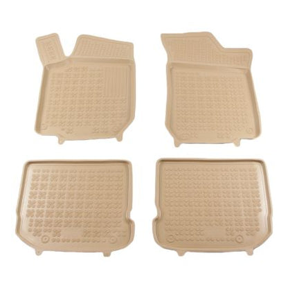 Гумени стелки за Golf 4 / Bora / Beetle / Jetta / Skoda Octavia 1 (1997-2010) / Seat Leon / Seat Toledo (1999-2005) - тип леген бежови