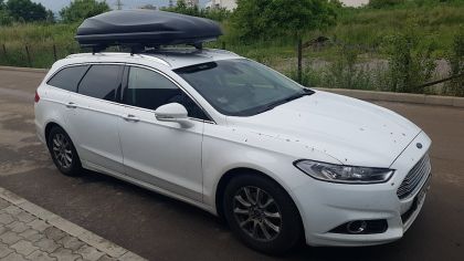 Автобокс Junior Altro 185x80x41cm с 70 mm крепежи, с двустранно отваряне с ключ, 460 литра - черен - View 3