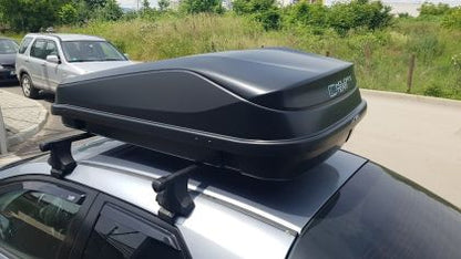 Автобокс Junior Easy 145x94x40cm с 85 mm крепежи, с ключ, 420 литра - черен - View 3