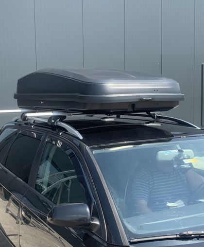 Автобокс Junior Easy 180x94x39cm с 85 mm крепежи, с ключ, 530 литра - черен - View 2