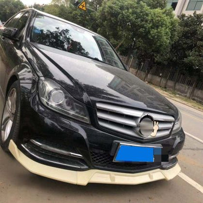 Добавка предна броня за Mercedes W204 C-class (2007-2013) - черен гланц - View 2