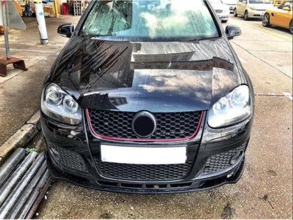 Добавка за предна GTI броня за Volkswagen Golf 5 (2004-2009) GTI - черен гланц - View 2