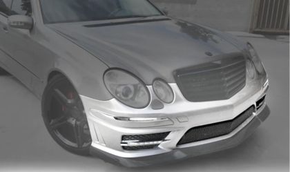 Предна броня за Mercedes W211 E-Class (2006-2009) - AMG Design с LED светлини - View 3