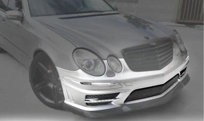 Предна броня за Mercedes W211 E-Class (2006-2009) - AMG Design с LED светлини - View 3