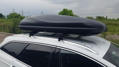 Автобокс Junior Altro 185x80x41cm с 70 mm крепежи, с двустранно отваряне с ключ, 460 литра - тъмноси - View 2